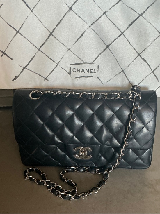CHANEL Handbags - SOLD!!!CHANEL Small Black Quilted Lambskin Double Flap bag